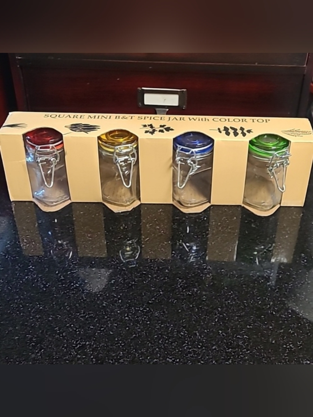 Square Mini Spice Jar Set